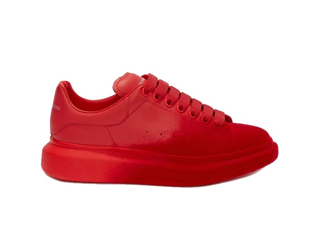 Alexander McQueen Oversized Pink Red Suede Lambskin Leather Sneakers 3 –  Design Her Boutique